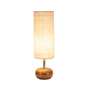 Nellie White Natural Fiber Shade Table Lamp with Natural Wooden Base-image-5