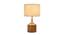 Eliot White Natural Fiber Shade Table Lamp with Natural  Wooden Base (White) by Urban Ladder - Front View Design 1 - 612030