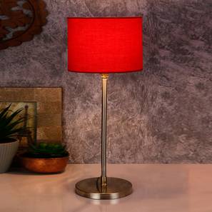 Will Red Fabric Shade Table Lamp with Steel Steel Base-image-42