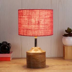 Eloise Pink Natural Fiber Shade Table Lamp with Natural Wooden Base-image-24