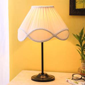Bryden Off White Fabric Shade Table Lamp with Black Iron Base-image-32