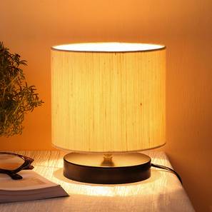 Decor Deals Under 1000 Design Ainsworth Off White Fabric Shade Table Lamp with Black  Iron  Base (Off White)