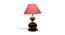 Vincenzo Pink Natural Fiber Shade Table Lamp with Black  Iron  Base (Pink) by Urban Ladder - Front View Design 1 - 612175