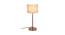 Riggs Off White Fabric Shade Table Lamp with Steel  Steel  Base (Off White) by Urban Ladder - Front View Design 1 - 612187