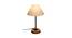 Jericho Off White Fabric Shade Table Lamp with Natural  Wood & Iron  Base (Off White) by Urban Ladder - Front View Design 1 - 612190