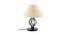 Colston Off White Fabric Shade Table Lamp with Black  Iron  Base (Off White) by Urban Ladder - Front View Design 1 - 612202