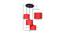Emanuel Red Fabric Cluster Hanging Light (Red) by Urban Ladder - Design 1 Dimension - 612219