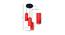 Peyton Red Fabric Cluster Hanging Light (Red) by Urban Ladder - Design 1 Dimension - 612222
