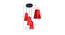 Baylor Red Fabric Cluster Hanging Light (Red) by Urban Ladder - Design 1 Dimension - 612227