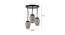 Aziel Multicolor Glass Cluster Hanging Light (Multicolor) by Urban Ladder - Design 1 Dimension - 612234