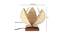 Neuman Beige Bamboo Shade Table Lamp with Brown  Wooden Base (Beige) by Urban Ladder - Design 1 Dimension - 612303