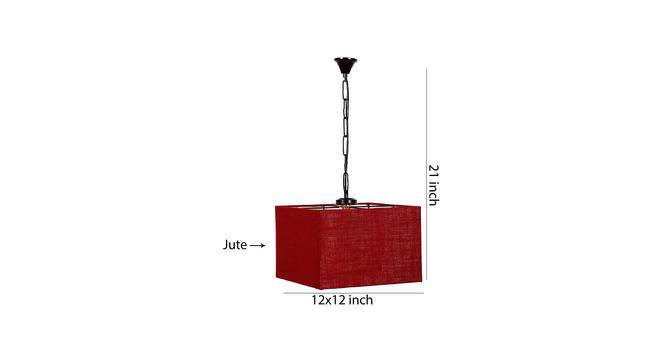 Nikolai Maroon  Natural Fiber  Hanging Light (Maroon) by Urban Ladder - Design 1 Dimension - 612370