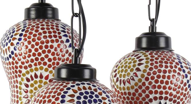 Zachariah Multicolor Glass Cluster Hanging Light (Multicolor) by Urban Ladder - Design 1 Side View - 612434