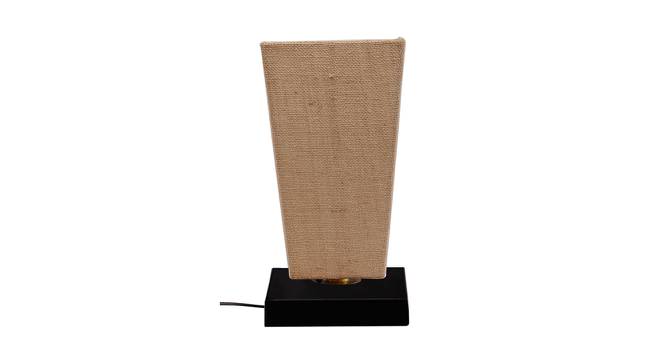 Nixon Beige Natural Fiber Shade Table Lamp with Black  Iron  Base (Beige) by Urban Ladder - Design 1 Side View - 612454