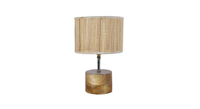 Brant Beige Bamboo Shade Table Lamp with Natural  Wooden Base (Beige) by Urban Ladder - Design 1 Side View - 612472