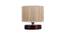 Graham Beige Bamboo Shade Table Lamp with Brown  Wooden Base (Beige) by Urban Ladder - Design 1 Side View - 612482