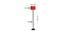 Anakin Orange Fabric Shade Floor Lamp with Black  Iron Base (Orange) by Urban Ladder - Design 1 Dimension - 612607