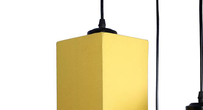 Zyaire Yellow Fabric Cluster Hanging Light (Yellow) by Urban Ladder - Design 1 Side View - 612608