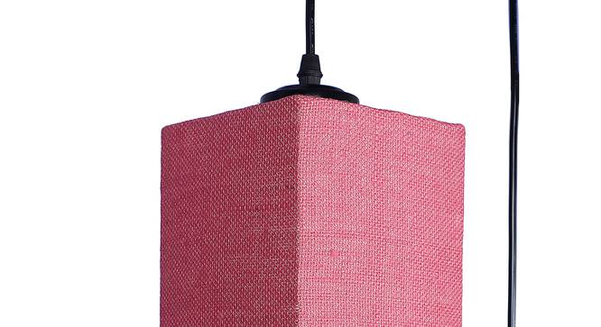 Kian Pink Natural Fiber Cluster Hanging Light (Pink) by Urban Ladder - Design 1 Side View - 612610