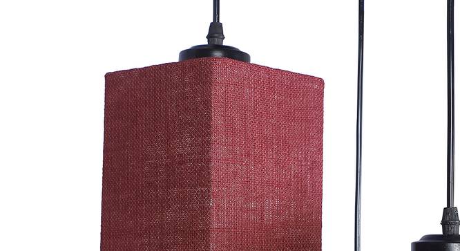 Shawn Maroon Natural Fiber Cluster Hanging Light (Maroon) by Urban Ladder - Design 1 Side View - 612612