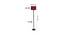 Yosef Maroon Fabric Shade Floor Lamp with Black  Iron Base (Maroon) by Urban Ladder - Design 1 Dimension - 612615