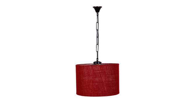 Callen Maroon  Natural Fiber  Hanging Light (Maroon) by Urban Ladder - Design 1 Side View - 612669