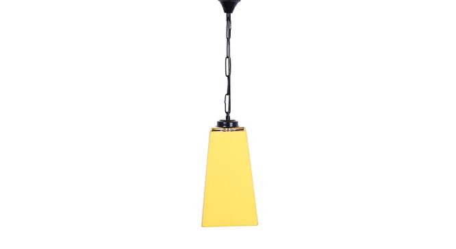 Jaxtyn Yellow Fabric  Hanging Light (Yellow) by Urban Ladder - Design 1 Side View - 612687