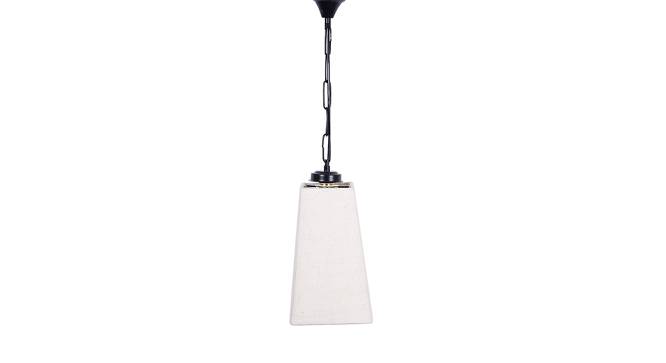 Landen White  Natural Fiber  Hanging Light (White) by Urban Ladder - Design 1 Side View - 612689