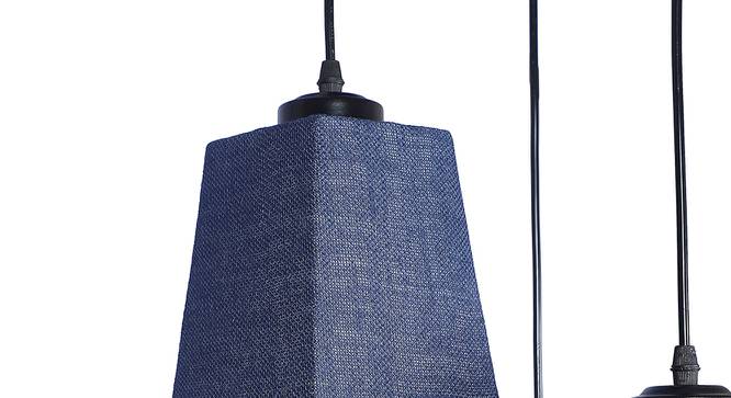 Adan Blue Natural Fiber Cluster Hanging Light (Blue) by Urban Ladder - Design 1 Side View - 612751