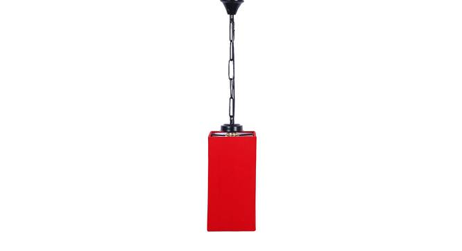 Davis Red  Fabric  Hanging Light (Red) by Urban Ladder - Design 1 Side View - 612768