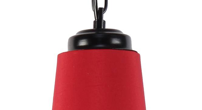 Dariel Red Fabric  Hanging Light (Red) by Urban Ladder - Design 1 Side View - 612786