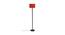 Anakin Orange Fabric Shade Floor Lamp with Black  Iron Base (Orange) by Urban Ladder - Design 1 Side View - 612792