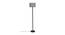 Tomas Grey Fabric Shade Floor Lamp with Black  Iron Base (Grey) by Urban Ladder - Design 1 Side View - 612795