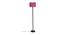 Jefferson Pink Fabric Shade Floor Lamp with Black  Iron Base (Pink) by Urban Ladder - Design 1 Side View - 612796