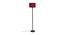 Yosef Maroon Fabric Shade Floor Lamp with Black  Iron Base (Maroon) by Urban Ladder - Design 1 Side View - 612798