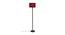 Yosef Maroon Fabric Shade Floor Lamp with Black  Iron Base (Maroon) by Urban Ladder - Design 1 Side View - 612798