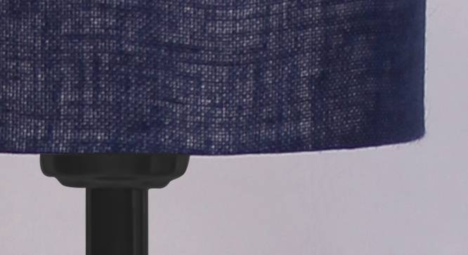 Bruno Blue Natural Fiber Shade Floor Lamp with Black  Iron Base (Blue) by Urban Ladder - Design 1 Side View - 612799