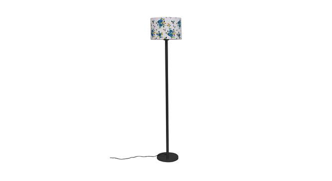 Korbin Multicolor Fabric Shade Floor Lamp with Black  Iron Base (Multicolor) by Urban Ladder - Design 1 Side View - 612801