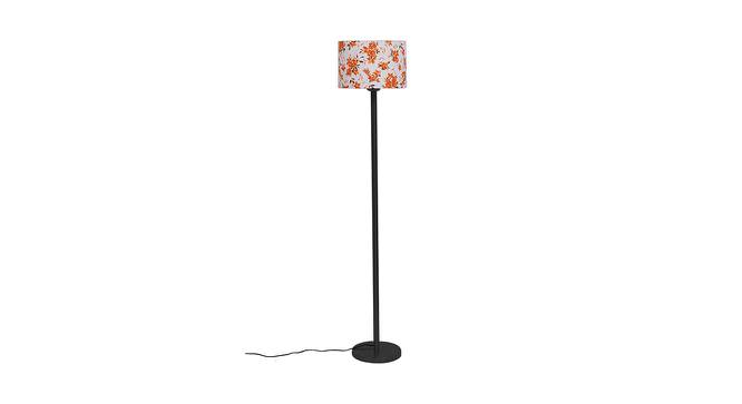 Augustine Multicolor Fabric Shade Floor Lamp with Black  Iron Base (Multicolor) by Urban Ladder - Design 1 Side View - 612803