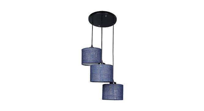 Johnathan Blue Natural Fiber Cluster Hanging Light (Blue) by Urban Ladder - Front View Design 1 - 612804