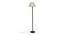 Mathew Off White Fabric Shade Floor Lamp with Black  Iron Base (Off White) by Urban Ladder - Design 1 Side View - 612807