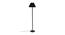 Vihaan Black Fabric Shade Floor Lamp with Black  Iron Base (Black) by Urban Ladder - Design 1 Side View - 612809