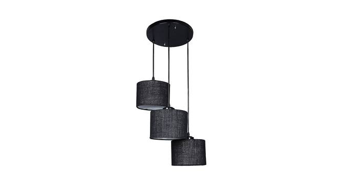Hugo Black Natural Fiber Cluster Hanging Light (Black) by Urban Ladder - Front View Design 1 - 612811