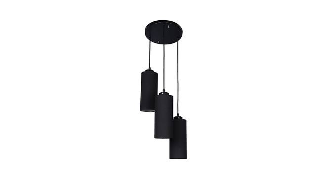 Milan Black Fabric Cluster Hanging Light (Black) by Urban Ladder - Front View Design 1 - 612813