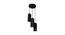 Milan Black Fabric Cluster Hanging Light (Black) by Urban Ladder - Front View Design 1 - 612813