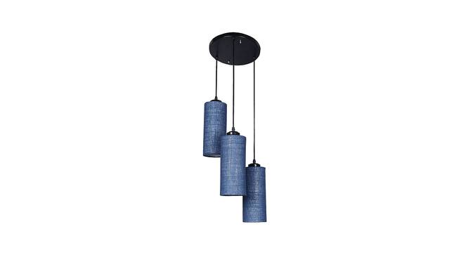 Conner Blue Natural Fiber Cluster Hanging Light (Blue) by Urban Ladder - Front View Design 1 - 612818
