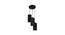 Kolton Black Fabric Cluster Hanging Light (Black) by Urban Ladder - Front View Design 1 - 612820