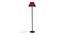 Darren Maroon Natural Fiber Shade Floor Lamp with Black  Iron Base (Maroon) by Urban Ladder - Design 1 Side View - 612823