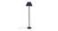 Ray Blue Natural Fiber Shade Floor Lamp with Black  Iron Base (Blue) by Urban Ladder - Design 1 Side View - 612824