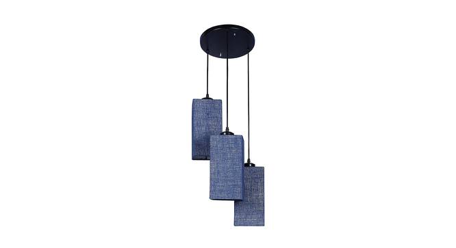 Kaison Blue Natural Fiber Cluster Hanging Light (Blue) by Urban Ladder - Front View Design 1 - 612825